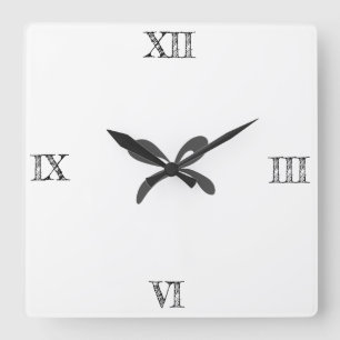 EINFACH MINIMAL MODERN MONOGRAMM ELEGANTES STIL CH QUADRATISCHE WANDUHR