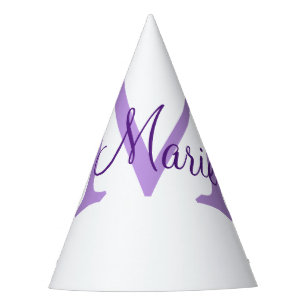 einfach minimal Name Monogramm rosa rot werfen Partyhütchen
