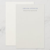 Einfach Minimal Professionell Briefpapier (Vorne/Hinten)