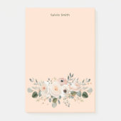 Einfach Minimal Sauber Einfache Wasserfarbe-Floral Post-it Klebezettel (Vorderseite)
