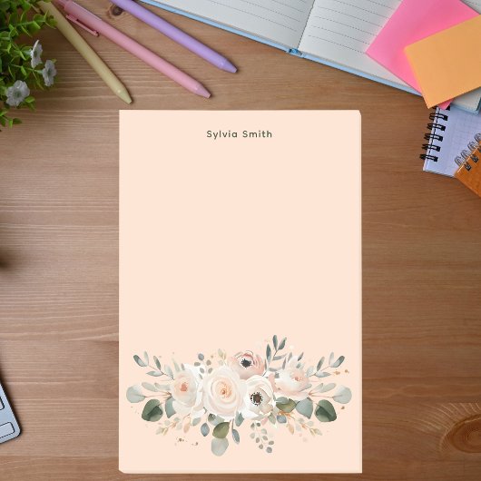 Einfach Minimal Sauber Einfache Wasserfarbe-Floral Post-it Klebezettel