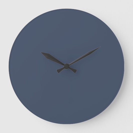 einfach minimal solide Farbe benutzerdefiniertes b Große Wanduhr (Vorderseite)