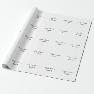 EINFACH MINIMAL.SÜß NAME BABY frohes Halloween Geschenkpapier