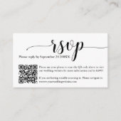 Einfach Minimal Wedding RSVP Website QR Code Card Begleitkarte (Vorderseite)