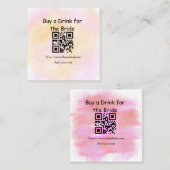 Einfach minimale Bachelorette kaufen ein Brautgetr Quadratische Visitenkarte (Vorne/Hinten)