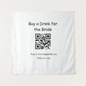 Einfach minimale Bachelorette kaufen eine Brautget Wandteppich (Vorderseite)