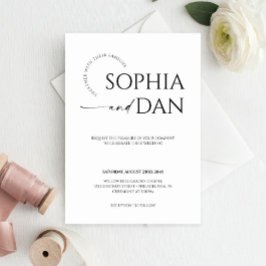 Einfach minimale Einladung zur Hochzeit