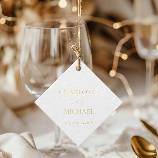 Einfach, minimale Folie Geschenkanhänger