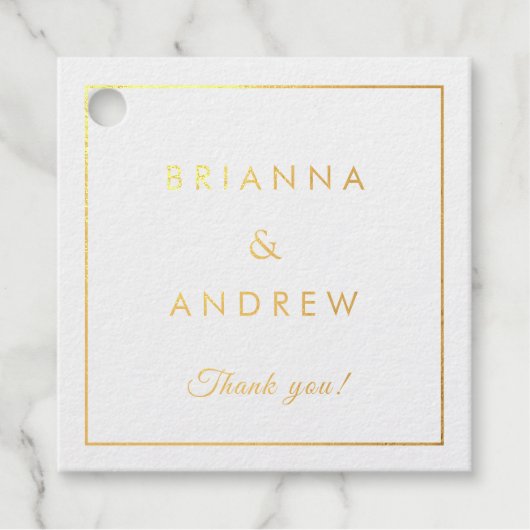 Einfach, minimale Folie Geschenkanhänger (Vorderseite)