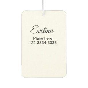 Einfach minimale Hinzufügen Sie Ihren Namen Text P Autolufterfrischer