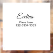 Einfach minimale Hinzufügen Sie Ihren Namen Text P Fensteraufkleber (Blatt 2)