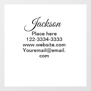 Einfach minimale Hinzufügen Sie Ihren Namen Text P Fensteraufkleber