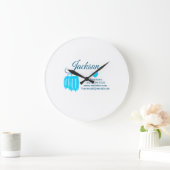 Einfach minimale Hinzufügen Sie Ihren Namen Text P Große Wanduhr (Zuhause)
