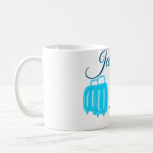 Einfach minimale Hinzufügen Sie Ihren Namen Text P Kaffeetasse
