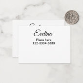 Einfach minimale Hinzufügen Sie Ihren Namen Text P Mitteilungskarte (Vorderseite/Rückseite Beispiel)