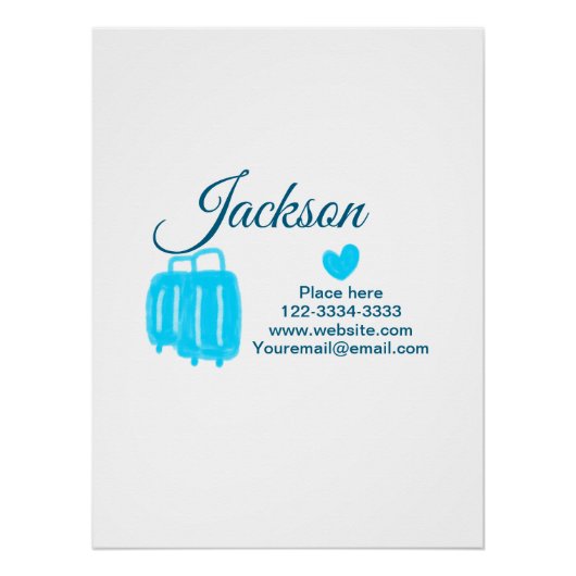 Einfach minimale Hinzufügen Sie Ihren Namen Text P Poster (Vorderseite)