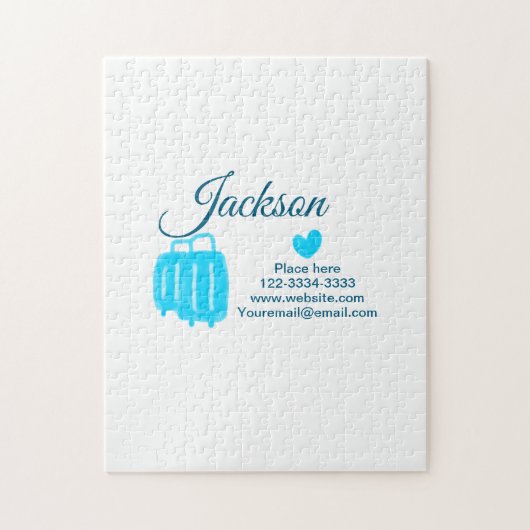 Einfach minimale Hinzufügen Sie Ihren Namen Text P Puzzle (Vertikal)