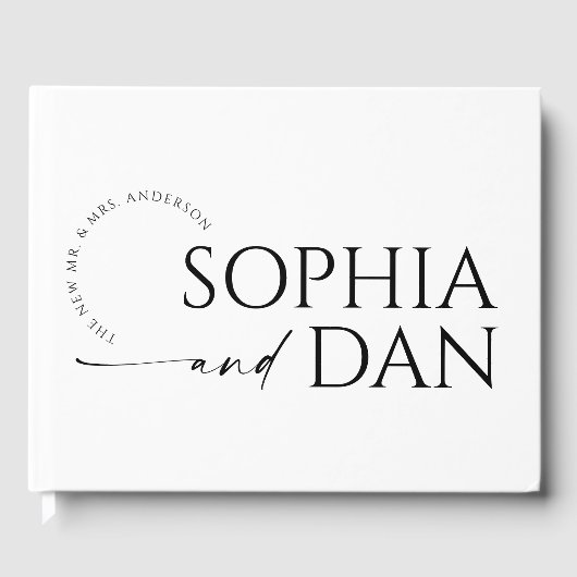 Einfach minimale Hochzeit Gästebuch (Vorderseite)