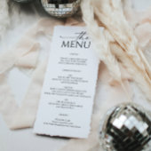 Einfach minimale Hochzeit Menükarte