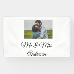 Einfach minimale mr und mrs fügen Sie Ihren Namen  Banner