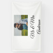 Einfach minimale mr und mrs fügen Sie Ihren Namen Banner (Vertikal)