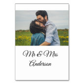 Einfach minimale mr und mrs fügen Sie Ihren Namen  Tischnummer (Rückseite)