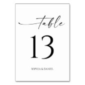 Einfach minimale Tischnummern (Vorderseite)