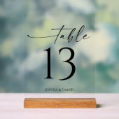 Einfach minimale Tischnummern Acrylschild (Neutral)