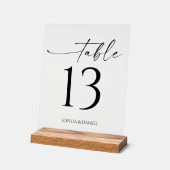 Einfach minimale Tischnummern Acrylschild (Winkel)