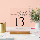 Einfach minimale Tischnummern Acrylschild (Hochzeit)