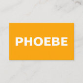 Einfach minimaler Beruflicher Monochrom Orange Visitenkarte (Vorderseite)