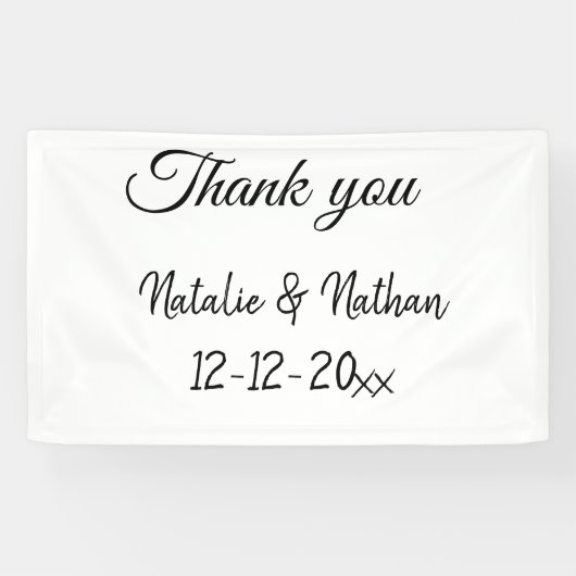 Einfach minimaler Dank für ein paar Namen Text Dat Banner (Horizontal)