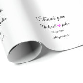 Einfach minimaler Dank Pärchen Herzchen Glitzer ne Geschenkpapier (Rolleneckpunkt)