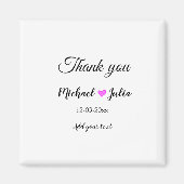 Einfach minimaler Dank Pärchen Herzchen Glitzer ne Magnet (Vorne)