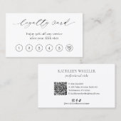 Einfach minimaler Herzklassecode Elegant Modernes Treuekarte (Vorne/Hinten)