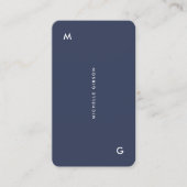 Einfach minimaler moderner Beruflicher Navy Blau Visitenkarte (Vorderseite)