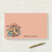 Einfach minimaler Retro-Pilz Post-it Klebezettel (Auf Schreibtisch)