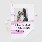 Einfach minimaler rosa Glitzer fügen Sie Ihren Tex Golfhandtuch (Insitu)