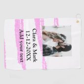 Einfach minimaler rosa Glitzer fügen Sie Ihren Tex Golfhandtuch (Horizontal)