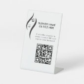 Einfach minimaler weißer und schwarzer Schönheitss Sockelschild (Vorderseite)