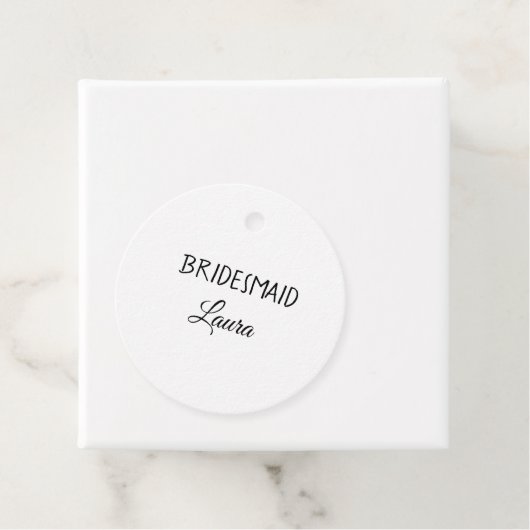 Einfach minimaler Zusatz Name Braut Geschenk Jahr Geschenkanhänger (Beispiel)