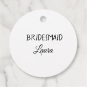 Einfach minimaler Zusatz Name Braut Geschenk Jahr Geschenkanhänger (Vorderseite)