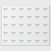 Einfach minimaler Zusatz Name Braut Geschenk Jahr  Geschenkpapier (Flach)