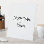 Einfach minimaler Zusatz Name Braut Geschenk Jahr  Sockelschild (In Situ)