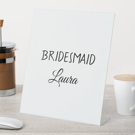 Einfach minimaler Zusatz Name Braut Geschenk Jahr Sockelschild (In Situ)