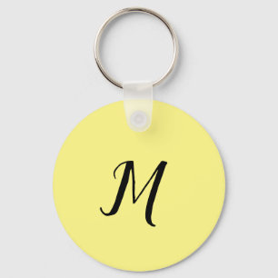 EINFACH MINIMALES gelbes MONOGRAMM ELEGANTER SCHLÜ Schlüsselanhänger