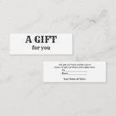 Einfach minimales Hinzufügen Ihrer Namen Text-Adre Mini Visitenkarte (Vorne/Hinten)