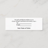 Einfach minimales Hinzufügen Ihrer Namen Text-Adre Mini Visitenkarte (Rückseite)