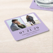 Einfach minimales Licht Lila 2 Foto Rechteckiger Pappuntersetzer (angewinkelt)