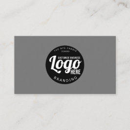 Einfach minimales, modernes Logo hier grau. Visitenkarte